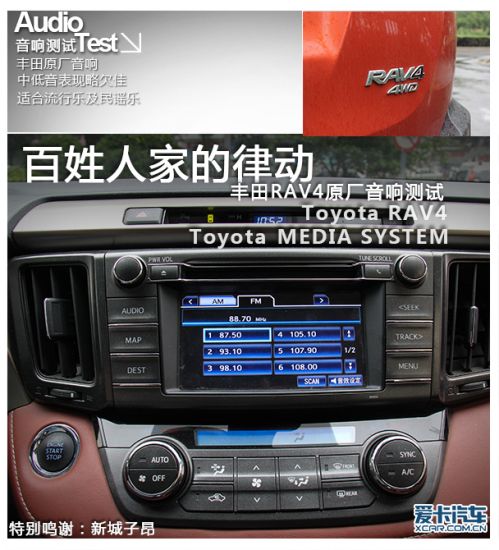 开云 开云体育官网汽车音响测试:一汽丰田RAV4音响